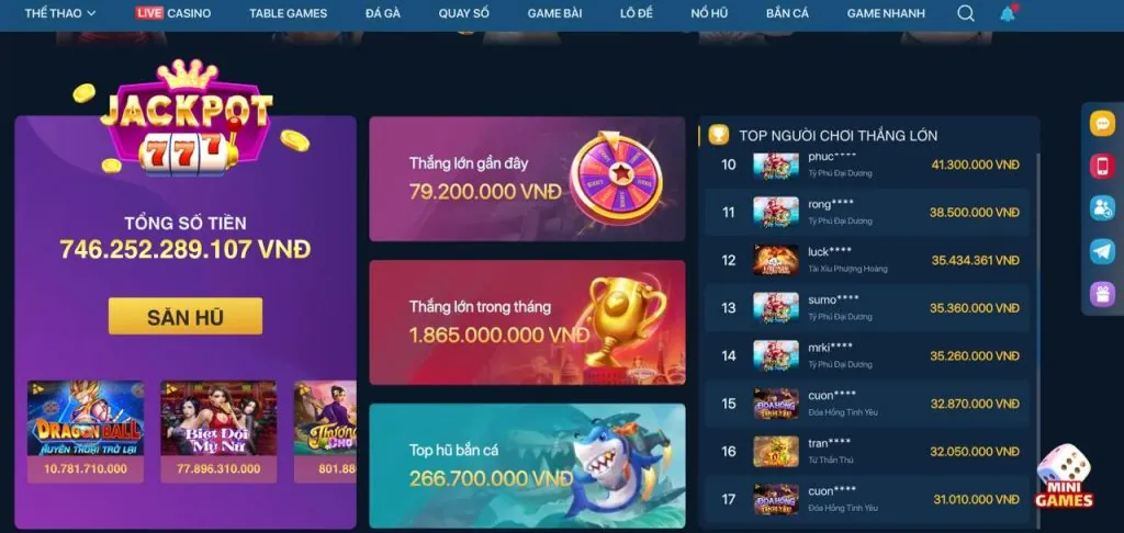 Hoàn trả casino TG88
